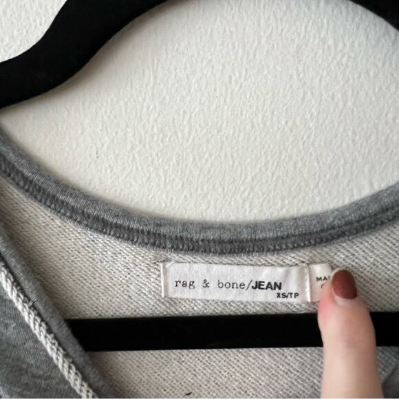 Rag & Bone/Jean Eyelet Grey Sweatshirt Dress - Picture 5 of 5